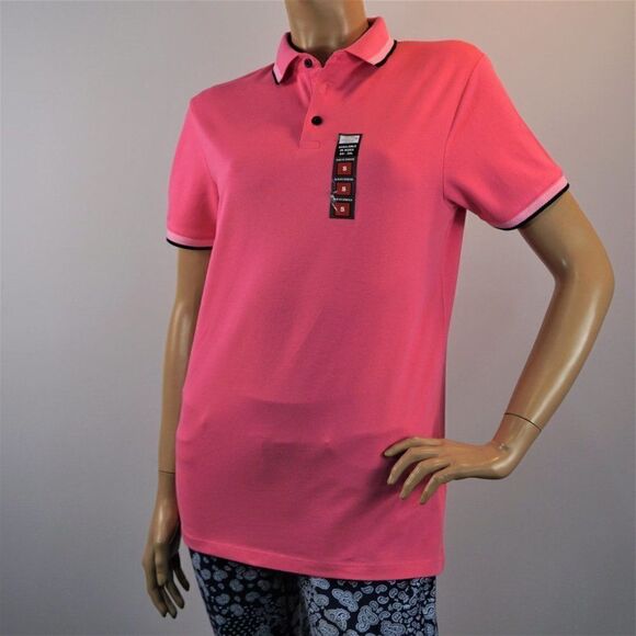 PRIMARK Women's Polo Shirt Pink Stretch OEKO - TEX Confidence In Textiles Sz S - Picture 2 of 10